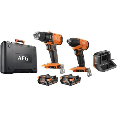 AEG Elektrowerkzeug-Set - Hammerbohrer & Impact-Schrauber - 18V AEG Elektrowerkzeug-Set - Hammerbohrer & Impact-Schrauber - 18V