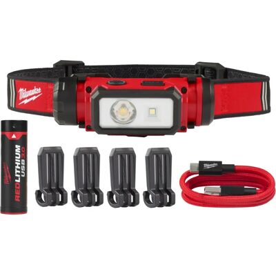 Milwaukee L4HL2-301 Lampe frontale - 600 Lumens, Rechargeable, IP54, 20h Milwaukee L4HL2-301 Lampe frontale - 600 Lumens, Rechargeable, IP54, 20h