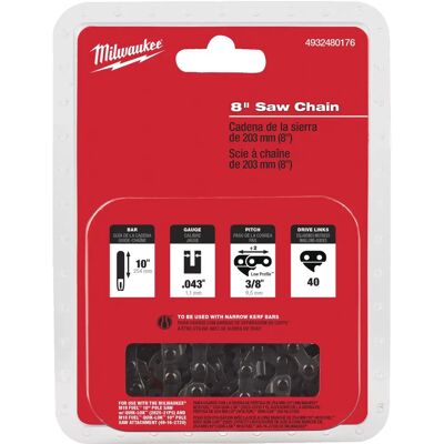 Milwaukee M18 FUEL FHS20-0 kettingzaag - Vervangingsketting 8 inch / 20 cm Milwaukee M18 FUEL FHS20-0 kettingzaag - Vervangingsketting 8 inch / 20 cm