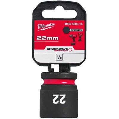 Milwaukee 22 mm 1/2" Impact Socket - Kurze Automatikaufnahme Milwaukee 22 mm 1/2" Impact Socket - Kurze Automatikaufnahme