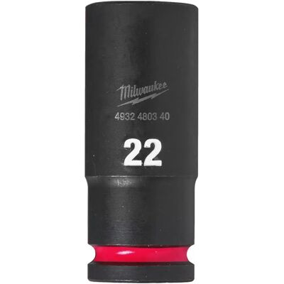 Milwaukee Impact Socket - 22 mm Djup, 1/2" Fäste Milwaukee Impact Socket - 22 mm Djup, 1/2" Fäste