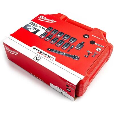 Juego de llaves de impacto Milwaukee 4932480456 - Duradero, 13 piezas Juego de llaves de impacto Milwaukee 4932480456 - Duradero, 13 piezas
