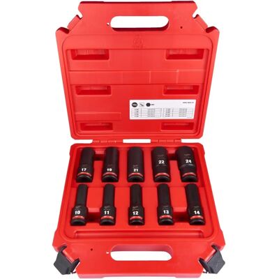 Milwaukee Model 4932480457 Impact Socket Set - 10 Pieces Milwaukee Model 4932480457 Impact Socket Set - 10 Pieces