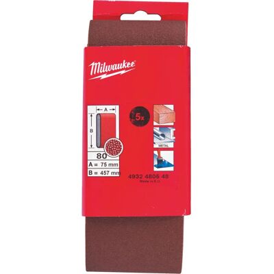 Milwaukee Schleiftuchband - Korund, 75x457mm, Körnung 80 - Schleiftuchband Milwaukee Schleiftuchband - Korund, 75x457mm, Körnung 80 - Schleiftuchband
