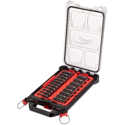 Juego de 16 vasos de impacto Milwaukee 1/2" - Herramientas de impacto Juego de 16 vasos de impacto Milwaukee 1/2" - Herramientas de impacto