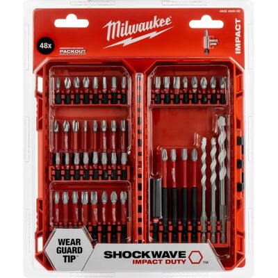 Kit de 48 embouts Milwaukee Impact - Impact Duty - Technologie Shockwave Kit de 48 embouts Milwaukee Impact - Impact Duty - Technologie Shockwave