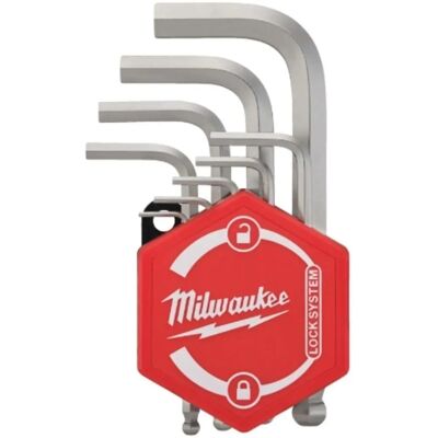 Milwaukee - Juego de 9 llaves Allen con punta esférica - Estuche compacto y bloqueable Milwaukee - Juego de 9 llaves Allen con punta esférica - Estuche compacto y bloqueable