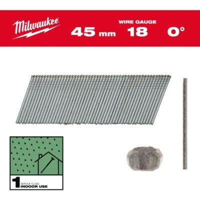 Milwaukee M18FN18GS Zinkbeschichtete Nägel 18G/45mm - Nägel und Klammern Milwaukee M18FN18GS Zinkbeschichtete Nägel 18G/45mm - Nägel und Klammern