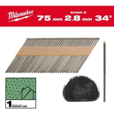 Milwaukee Modell 4932492597 - 75mm Nägel - 2200 Stk Milwaukee Modell 4932492597 - 75mm Nägel - 2200 Stk