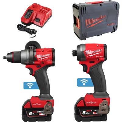 Milwaukee M18 Akku-Bohrset - Hochdrehmoment, Kabellos, Professionell Milwaukee M18 Akku-Bohrset - Hochdrehmoment, Kabellos, Professionell