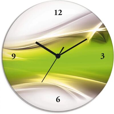ARTLAND Kreatives Element Wanduhr - Grün - Quarz oder Funkuhr - Lautlos ARTLAND Kreatives Element Wanduhr - Grün - Quarz oder Funkuhr - Lautlos
