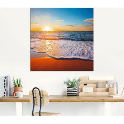 ARTLAND Sonnenuntergang Meer Glasbild ARTLAND Sonnenuntergang Meer Glasbild