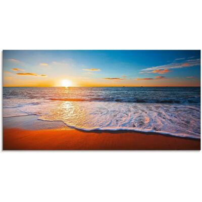ARTLAND Sonnenuntergang und das Meer Glasbild - Wanddekoration ARTLAND Sonnenuntergang und das Meer Glasbild - Wanddekoration