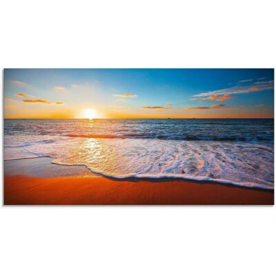 ARTLAND Sonnenuntergang und Meer Wandkunst - Strand Glas ARTLAND Sonnenuntergang und Meer Wandkunst - Strand Glas