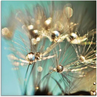 ARTLAND Pusteblume Golden Glasbild - Wanddekoration ARTLAND Pusteblume Golden Glasbild - Wanddekoration
