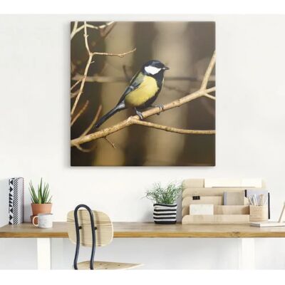 ARTland - Kohlmeise im Wald - 30x30 cm - Wall art ARTland - Kohlmeise im Wald - 30x30 cm - Wall art