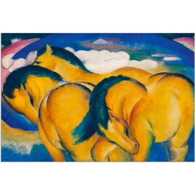 ARTLAND - Die kleinen gelben Pferde. 1912 - Gelb - Wall art ARTLAND - Die kleinen gelben Pferde. 1912 - Gelb - Wall art