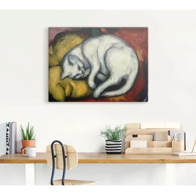 ARTLAND - Die weiße Katze. 1912 - 40x30 - Weiß - Leinwanddruck ARTLAND - Die weiße Katze. 1912 - 40x30 - Weiß - Leinwanddruck