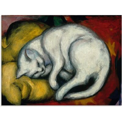 ARTLAND Glasbild Die weisse Katze. 1912 - Wandkunst ARTLAND Glasbild Die weisse Katze. 1912 - Wandkunst