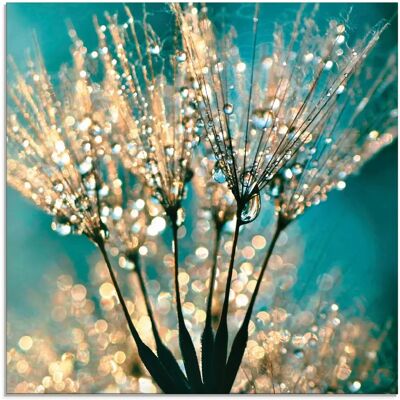 ARTland - Pusteblume Schirmchen abstrakt - blau - Glasswandbild ARTland - Pusteblume Schirmchen abstrakt - blau - Glasswandbild
