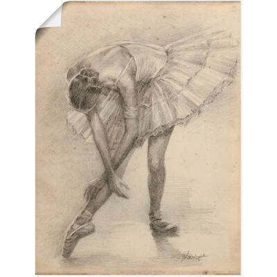 ARTland - Antike Ballerina Übung II - Beige - 45x60 - Wandbild ARTland - Antike Ballerina Übung II - Beige - 45x60 - Wandbild
