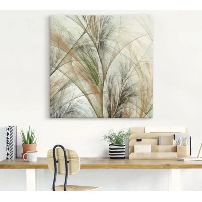 ARTLAND - Fraktales Gras IV - 30x30 cm - Beige - Leinwandbild ARTLAND - Fraktales Gras IV - 30x30 cm - Beige - Leinwandbild