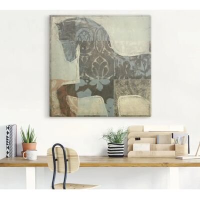 ARTLAND - Gemustertes Pferd I - Beige - 30x30 cm - Wanddekoration ARTLAND - Gemustertes Pferd I - Beige - 30x30 cm - Wanddekoration