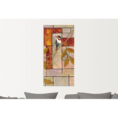 ARTland - Vogel auf einem Ast II - orange - 20x40 cm - Wall art ARTland - Vogel auf einem Ast II - orange - 20x40 cm - Wall art