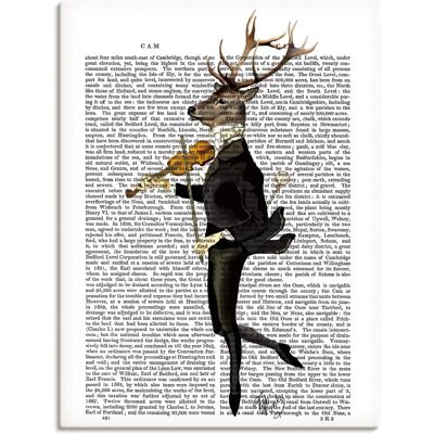 ARTLAND Tanzender Hirsch mit Violine Wandkunst - Leinwand, Poster, Vinyl ARTLAND Tanzender Hirsch mit Violine Wandkunst - Leinwand, Poster, Vinyl
