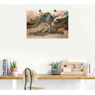 ARTLAND - Weiße Wolken und grüne Berge - 60x40 cm ARTLAND - Weiße Wolken und grüne Berge - 60x40 cm