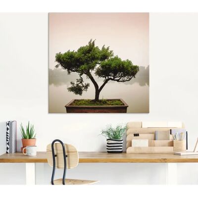 ARTland - Chinesischer Bonsai Baum - grün - Glass wall art ARTland - Chinesischer Bonsai Baum - grün - Glass wall art
