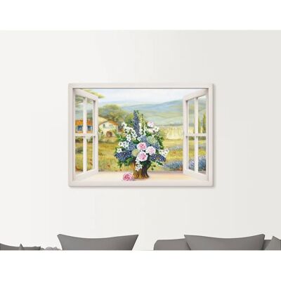 ARTLAND Weißes Blumenbouquet Leinwandbild - Wanddekoration ARTLAND Weißes Blumenbouquet Leinwandbild - Wanddekoration