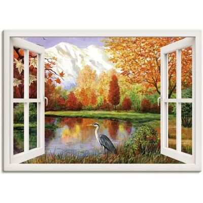ARTLAND Herbst am See Leinwand Wandkunst - Wandbild ARTLAND Herbst am See Leinwand Wandkunst - Wandbild