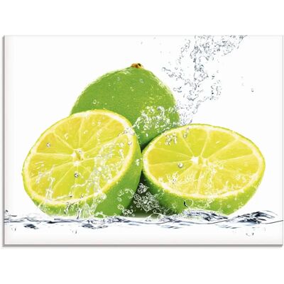 ARTLAND Limette mit Spritzwasser - Wandkunst ARTLAND Limette mit Spritzwasser - Wandkunst