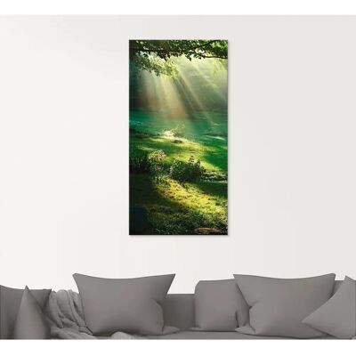 ARTland - Lichtkegel - Grün - 30x30 cm - Glasbild ARTland - Lichtkegel - Grün - 30x30 cm - Glasbild