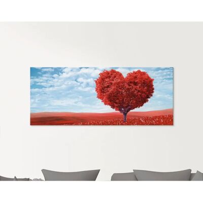 ARTLAND - Baum in Form eines Herzens - 30x30 cm - Glass art print ARTLAND - Baum in Form eines Herzens - 30x30 cm - Glass art print