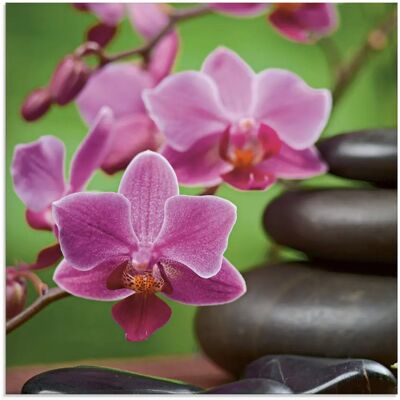 ARTland - Zen Basaltsteine und Bambus - Rosa - Glasbild ARTland - Zen Basaltsteine und Bambus - Rosa - Glasbild