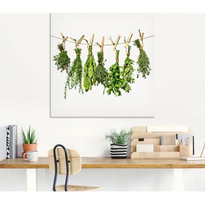 ARTland - Kräuter - Grün - 30x30 cm - Glass Wall Art ARTland - Kräuter - Grün - 30x30 cm - Glass Wall Art