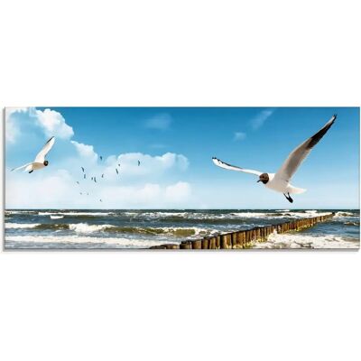 ARTLAND Ostsee Wandkunst - Wasser, Blau, 125x50cm ARTLAND Ostsee Wandkunst - Wasser, Blau, 125x50cm