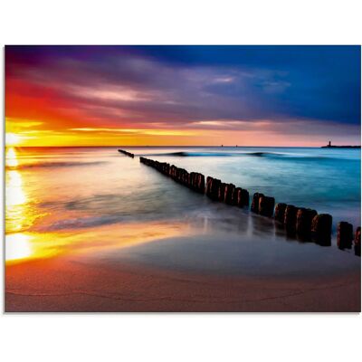 ARTLAND Glasbild Ostsee Sonnenaufgang - Wandbild ARTLAND Glasbild Ostsee Sonnenaufgang - Wandbild