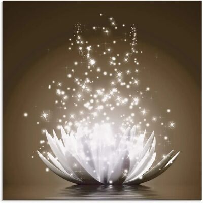 ARTLAND Braune Lotus-Glasbild - Magie der Lotus-Blume - 40x40 cm ARTLAND Braune Lotus-Glasbild - Magie der Lotus-Blume - 40x40 cm