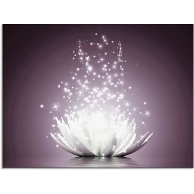ARTLAND Glasbild Magie der Lotus-Blume - Modern UV-Druck ARTLAND Glasbild Magie der Lotus-Blume - Modern UV-Druck