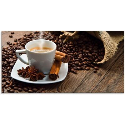 ARTLAND Kaffeetasse Leinensack Kaffeebohnen Wandbild ARTLAND Kaffeetasse Leinensack Kaffeebohnen Wandbild