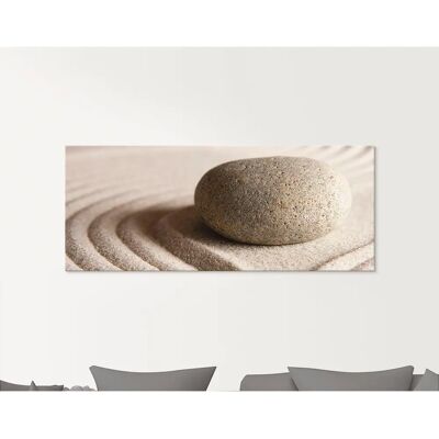 ARTLAND Zen Stein Glasbild - 125x50 cm - Naturfarben - Modernes Foto ARTLAND Zen Stein Glasbild - 125x50 cm - Naturfarben - Modernes Foto