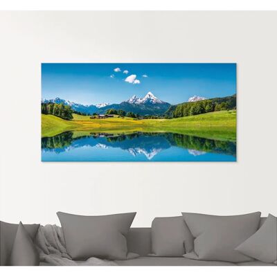 ARTLAND Landschaft in den Alpen Glasbild - Wandkunst ARTLAND Landschaft in den Alpen Glasbild - Wandkunst
