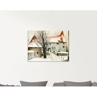 ARTLAND Winter auf der Burg Glasbild - Wandbild ARTLAND Winter auf der Burg Glasbild - Wandbild