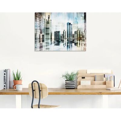 ARTLAND Frankfurt Skyline Abstrakte Collage Blau - Wandbild ARTLAND Frankfurt Skyline Abstrakte Collage Blau - Wandbild