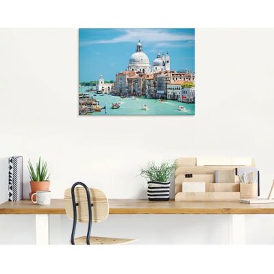 ARTLAND Venedig Glasbild - Realistische Druckqualität, Blau ARTLAND Venedig Glasbild - Realistische Druckqualität, Blau