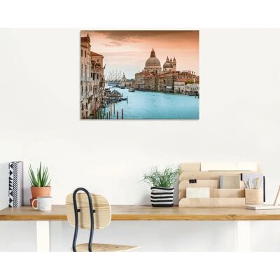 ARTLAND Venedig Canal Grande I Glasbild - Braun - Hochwertiger Druck ARTLAND Venedig Canal Grande I Glasbild - Braun - Hochwertiger Druck