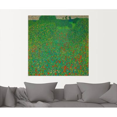 ARTLAND - Feld mit Mohn - 40 cm x 40 cm - Alu-Dibond - Wandbild ARTLAND - Feld mit Mohn - 40 cm x 40 cm - Alu-Dibond - Wandbild